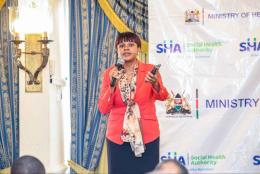 File image of SHA CEO Mercy Mwangangi.